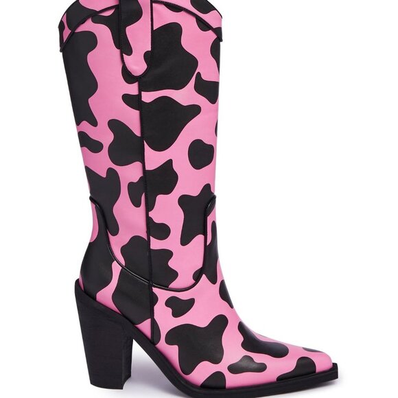 The Trickz  " COWS "R US "  Riding High Cowboy Boots ( BRAND NEW!!!!!!!!!!!!!!!! - Picture 4 of 6